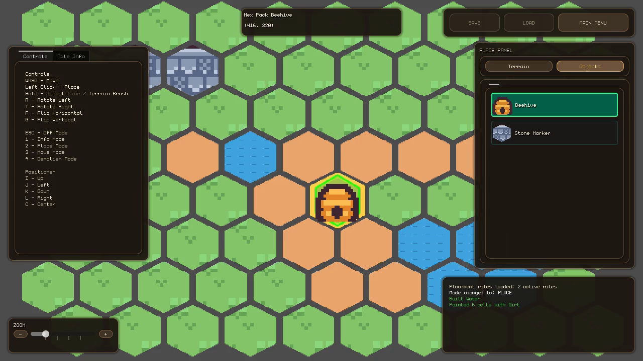Screenshot — hex terrain painting